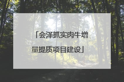 会泽抓实肉牛增量提质项目建设