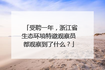 受聘一年，浙江省生态环境特邀观察员都观察到了什么？