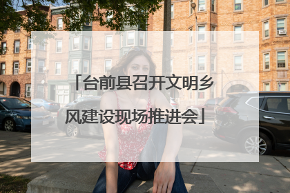 台前县召开文明乡风建设现场推进会