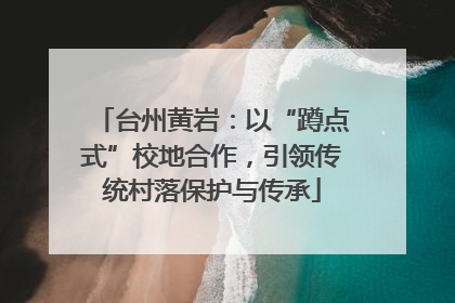 台州黄岩：以“蹲点式”校地合作，引领传统村落保护与传承