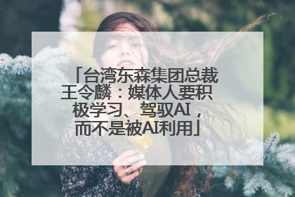 台湾东森集团总裁王令麟：媒体人要积极学习、驾驭AI，而不是被AI利用