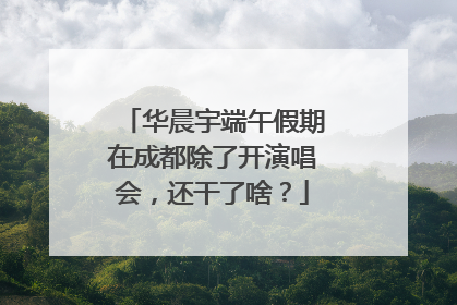 华晨宇端午假期在成都除了开演唱会，还干了啥？