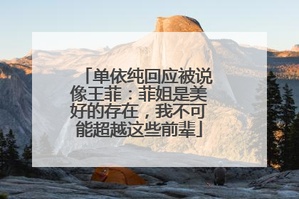 单依纯回应被说像王菲：菲姐是美好的存在，我不可能超越这些前辈