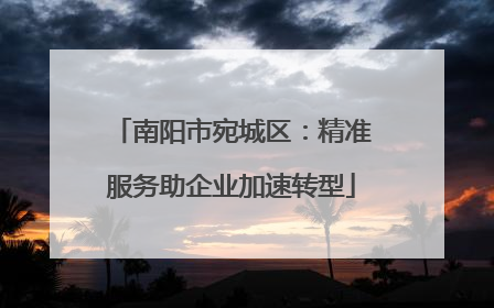 南阳市宛城区：精准服务助企业加速转型