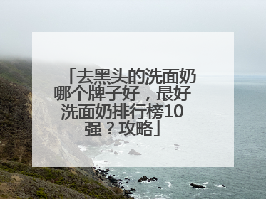 去黑头的洗面奶哪个牌子好，最好洗面奶排行榜10强？攻略