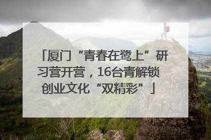 厦门“青春在鹭上”研习营开营，16台青解锁创业文化“双精彩”