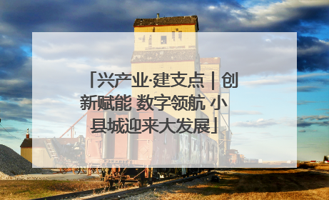 兴产业·建支点｜创新赋能 数字领航 小县城迎来大发展