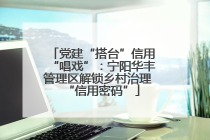 党建“搭台”信用“唱戏”：宁阳华丰管理区解锁乡村治理“信用密码”