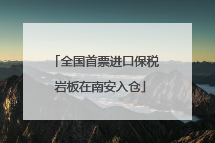 全国首票进口保税岩板在南安入仓