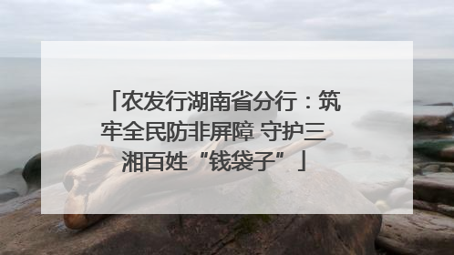 农发行湖南省分行：筑牢全民防非屏障 守护三湘百姓“钱袋子”