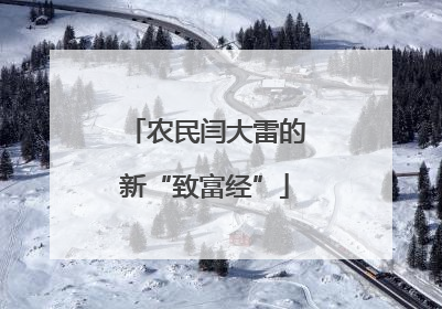 农民闫大雷的新“致富经”
