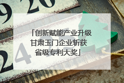 创新赋能产业升级 甘肃玉门企业斩获省级专利大奖