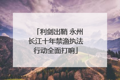 利剑出鞘 永州长江十年禁渔执法行动全面打响