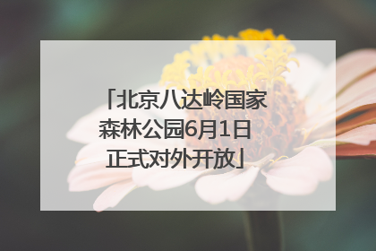 北京八达岭国家森林公园6月1日正式对外开放