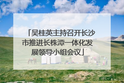 吴桂英主持召开长沙市推进长株潭一体化发展领导小组会议
