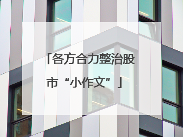 各方合力整治股市“小作文”