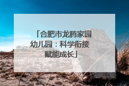 合肥市龙腾家园幼儿园：科学衔接 赋能成长