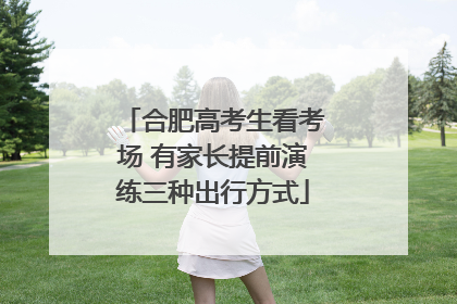 合肥高考生看考场 有家长提前演练三种出行方式