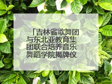 吉林省歌舞团与东北亚教育集团联合培养音乐舞蹈学院揭牌仪式圆满成功