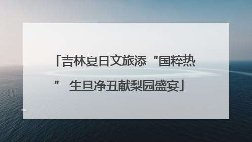 吉林夏日文旅添“国粹热” 生旦净丑献梨园盛宴