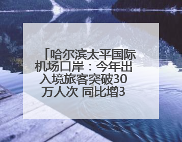 哈尔滨太平国际机场口岸：今年出入境旅客突破30万人次 同比增30.4%