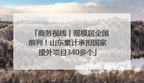 商务视线｜规模居全国前列！山东累计承担国家援外项目340多个