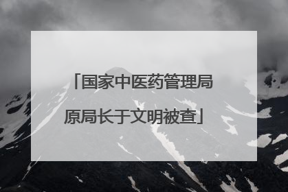 国家中医药管理局原局长于文明被查