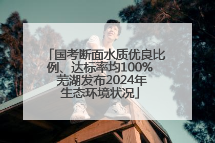国考断面水质优良比例、达标率均100% 芜湖发布2024年生态环境状况
