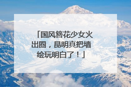 国风簪花少女火出圈，昆明真把墙绘玩明白了！