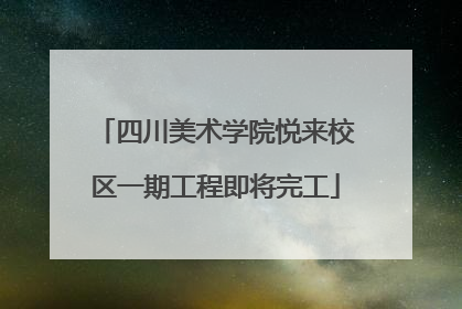 四川美术学院悦来校区一期工程即将完工