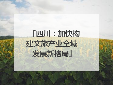 四川：加快构建文旅产业全域发展新格局