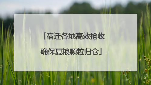 宿迁各地高效抢收 确保夏粮颗粒归仓