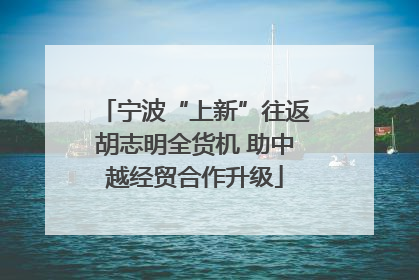 宁波“上新”往返胡志明全货机 助中越经贸合作升级
