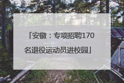 安徽：专项招聘170名退役运动员进校园