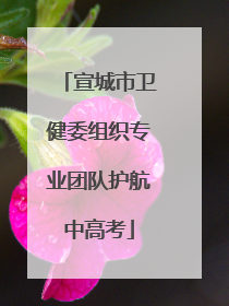 宣城市卫健委组织专业团队护航中高考