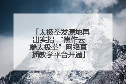 太极拳发源地再出实招 “焦作云端太极拳”网络直播教学平台开通