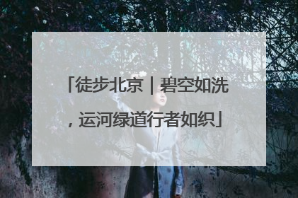 徒步北京｜碧空如洗，运河绿道行者如织