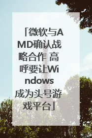 微软与AMD确认战略合作 高呼要让Windows成为头号游戏平台
