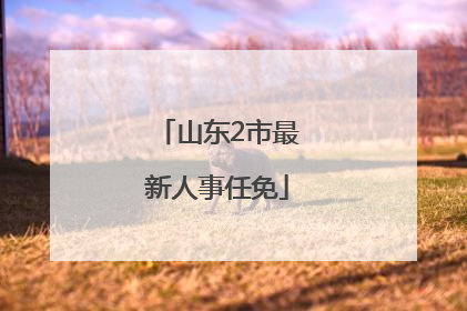 山东2市最新人事任免