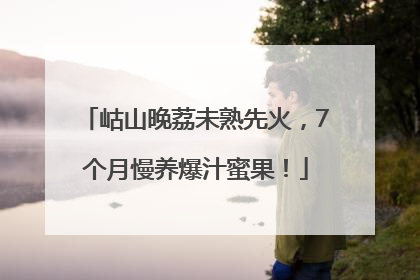 岵山晚荔未熟先火，7个月慢养爆汁蜜果！