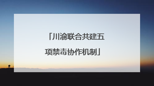 川渝联合共建五项禁毒协作机制