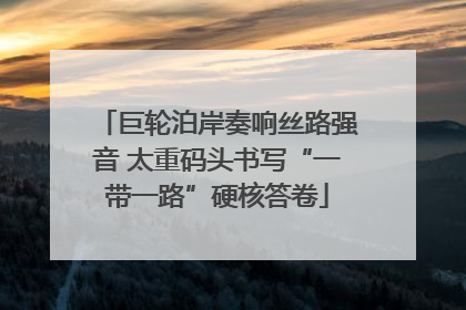巨轮泊岸奏响丝路强音 太重码头书写“一带一路”硬核答卷