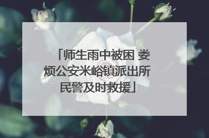 师生雨中被困 娄烦公安米峪镇派出所民警及时救援