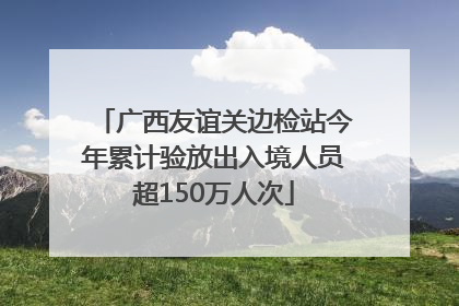 广西友谊关边检站今年累计验放出入境人员超150万人次