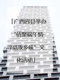 广西容县举办“侨聚端午情·寻觅故乡味”文化活动