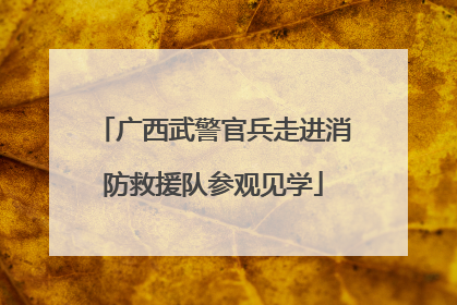 广西武警官兵走进消防救援队参观见学