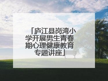 庐江县岗湾小学开展男生青春期心理健康教育专题讲座