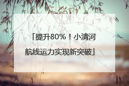 提升80％！小清河航线运力实现新突破