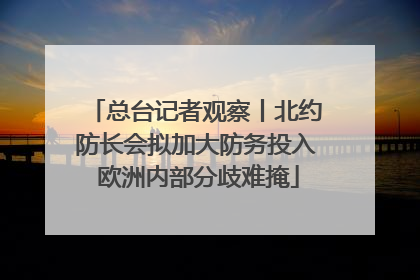 总台记者观察丨北约防长会拟加大防务投入 欧洲内部分歧难掩