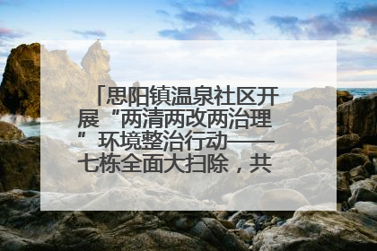 思阳镇温泉社区开展“两清两改两治理”环境整治行动——七栋全面大扫除，共建洁净家园